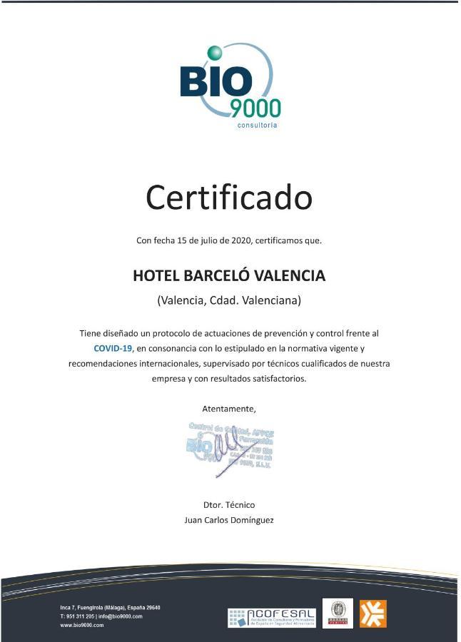 Hotel Barcelo Valencie Exteriér fotografie